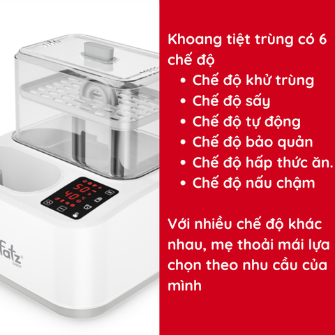 Máy tiệt trùng bình sữa Fatzbaby CAPTAIN 2 FB4315SL