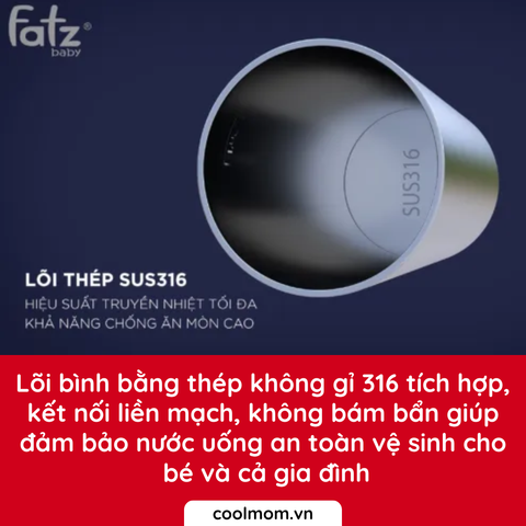 Dụng cụ đun và hâm nước pha sữa cầm tay Fatzbaby Mini Smart 1 FB3622VA