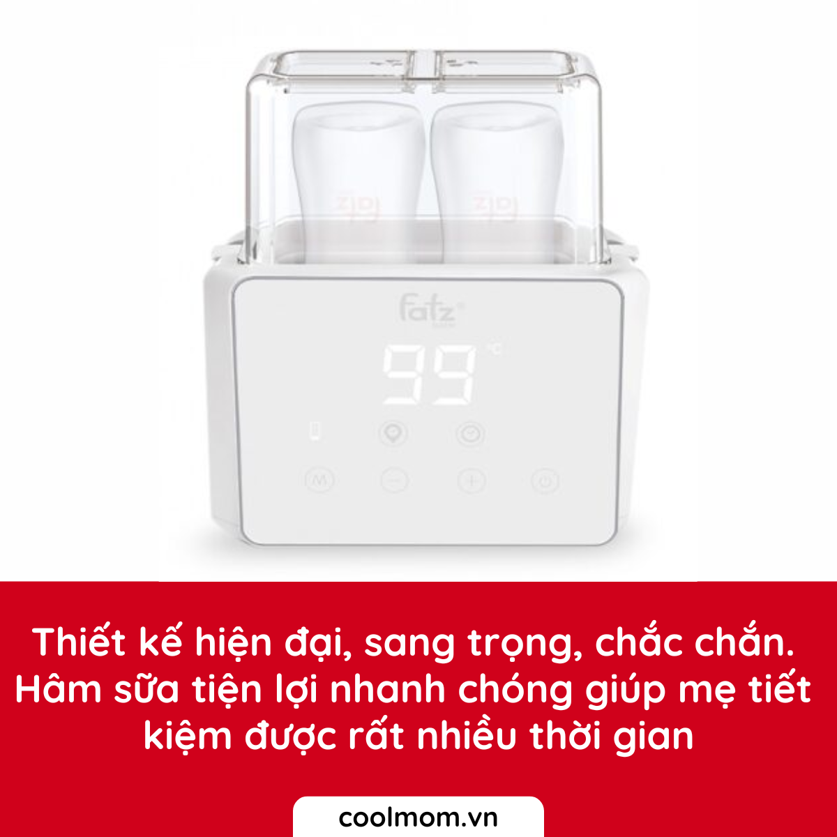 Máy hâm sữa tiệt trùng điện tử Fatzbaby DUO 3 FB3093VN