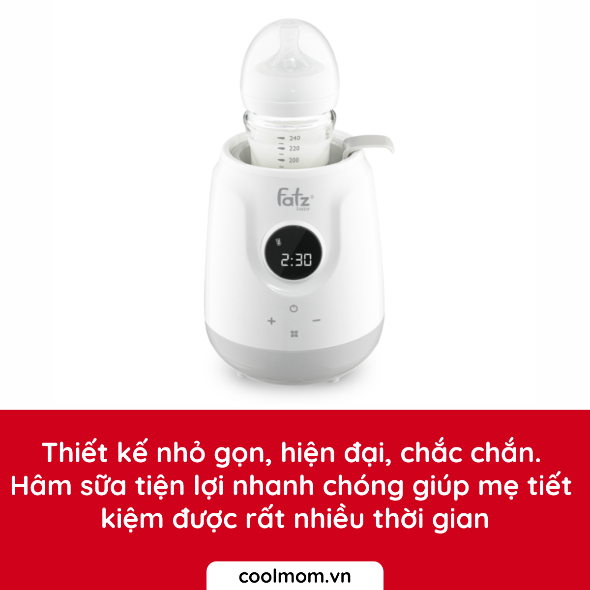 Máy hâm sữa và tiệt trùng Fatzbaby Mono 9 FB3061SJ