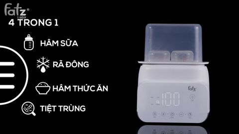 Máy hâm sữa tiệt trùng Fatzbaby điện tử DUO 4 FB3095MX