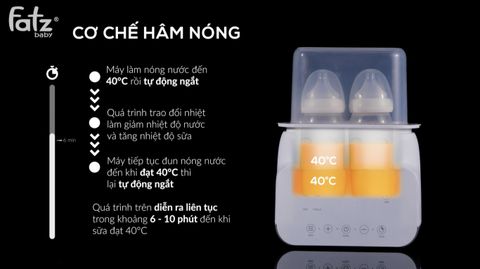 Máy hâm sữa tiệt trùng Fatzbaby điện tử DUO 4 FB3095MX