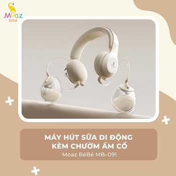 Máy hút sữa di động kèm chườm ấm cổ Moaz BéBé MB-091
