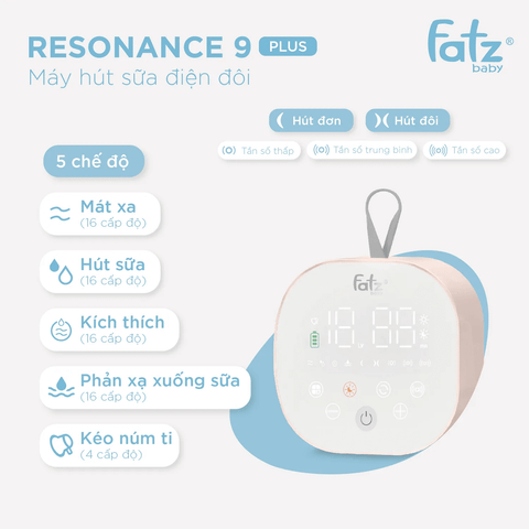 Máy hút sữa điện đôi Fatzbaby Resonance 9 Plus – FB1168MB