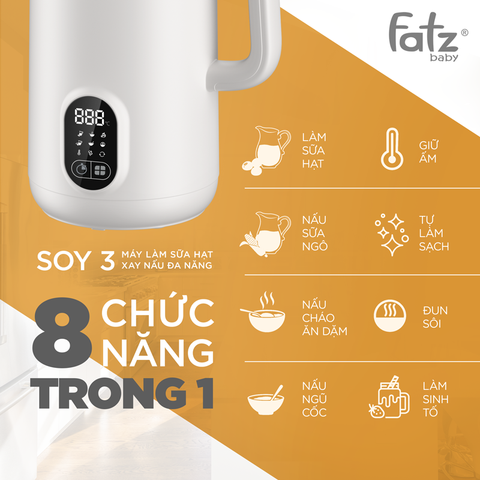 Máy làm sữa hạt và xay nấu đa năng Fatzbaby Soy 3 FB5000TL