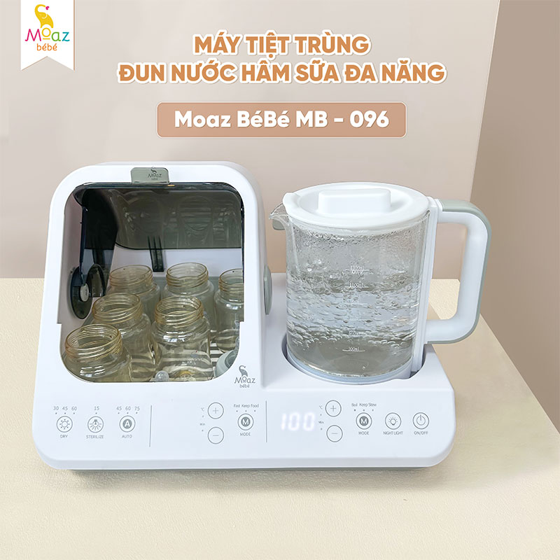 Máy tiệt trùng đun nước hâm sữa đa năng Moaz BéBé MB-096