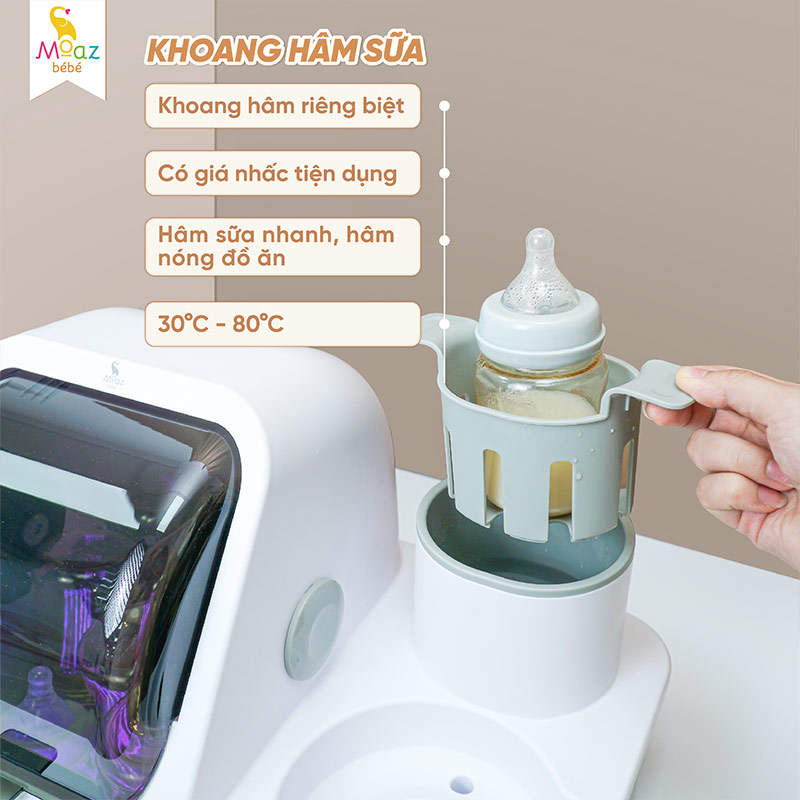 Máy tiệt trùng đun nước hâm sữa đa năng Moaz BéBé MB-096