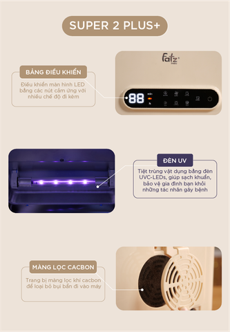 Máy tiệt trùng sấy khô Fatzbaby SUPER 2 PLUS UVC FB4766SL