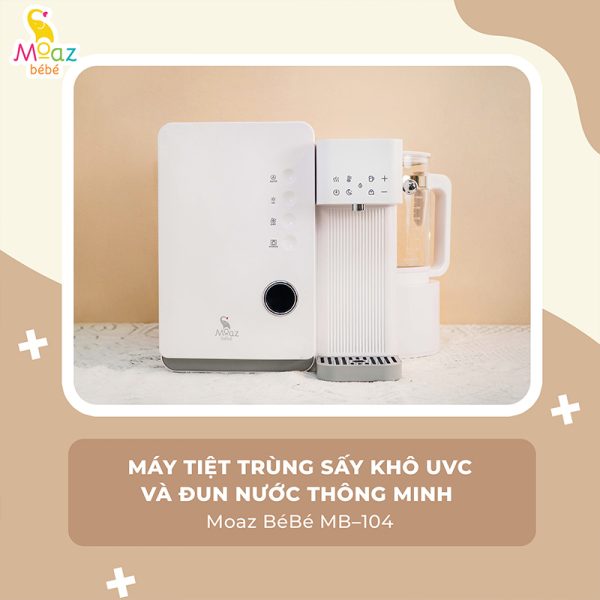 Máy tiệt trùng sấy khô UVC và đun nước thông minh Moaz BéBé MB-104