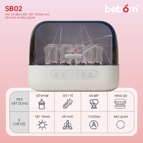 Máy úp bình sữa và tiệt trùng sấy khô Beborn UVC SB02