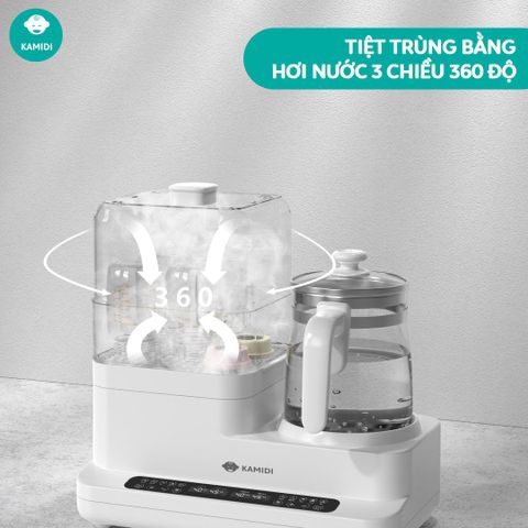 Máy đun nước hâm sữa tiệt trùng sấy khô đa năng Kamidi Speed 2