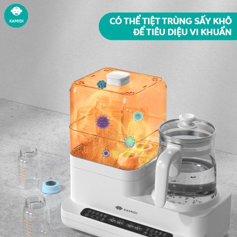 Máy đun nước hâm sữa tiệt trùng sấy khô đa năng Kamidi Speed 2