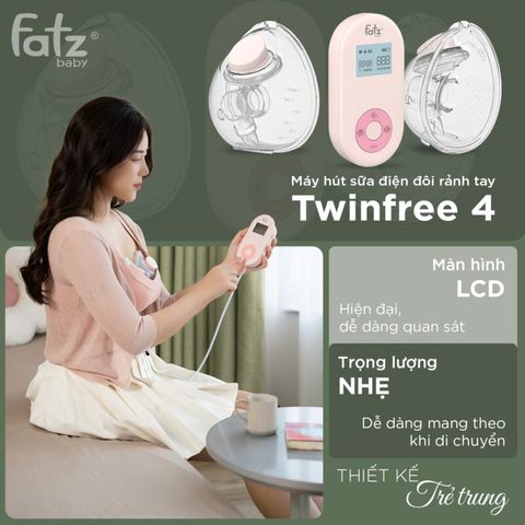 Máy hút sữa điện đôi rảnh tay Fatzbaby TwinFree 4 FB1310TP