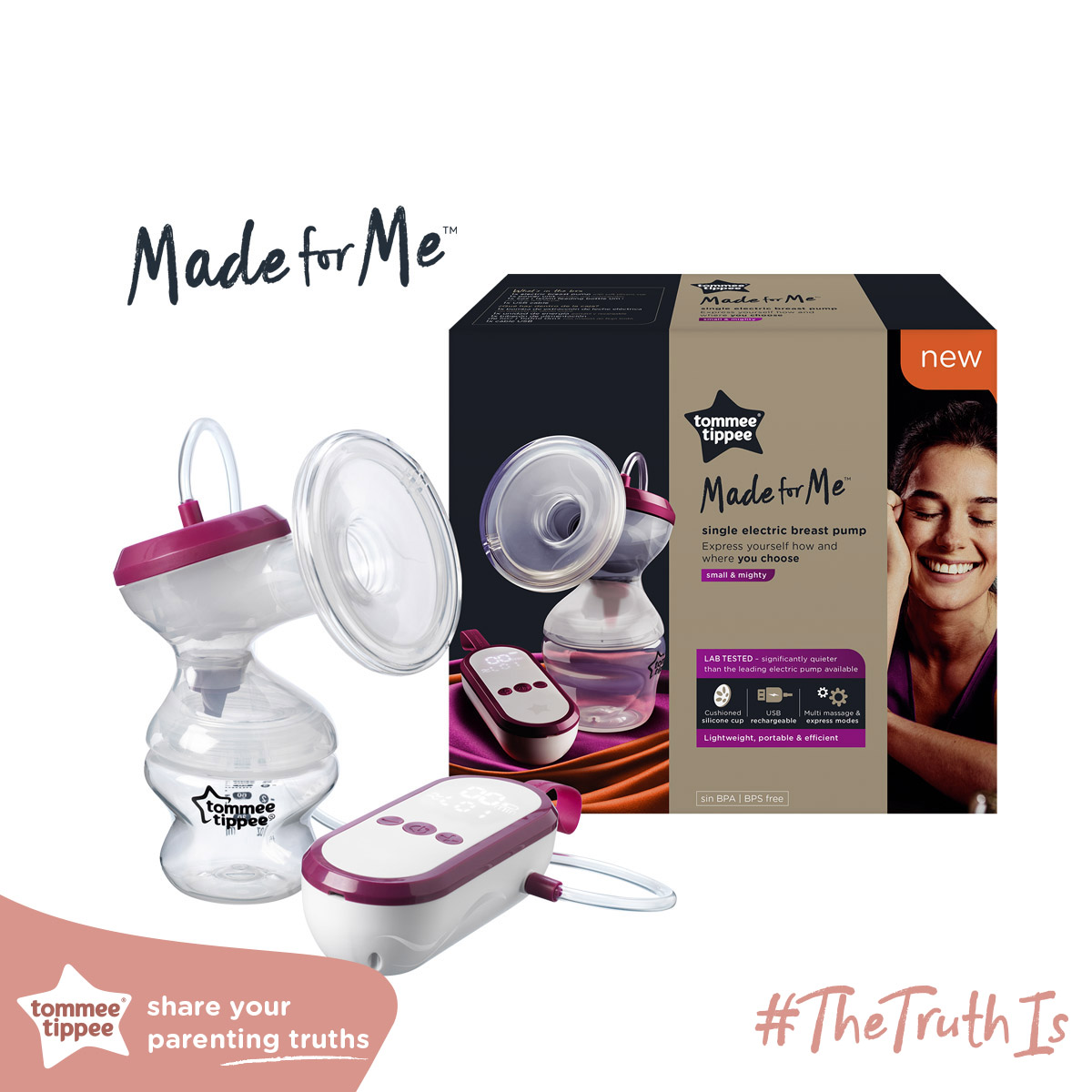 Máy hút sữa điện đơn Tommee Tippee Made for Me