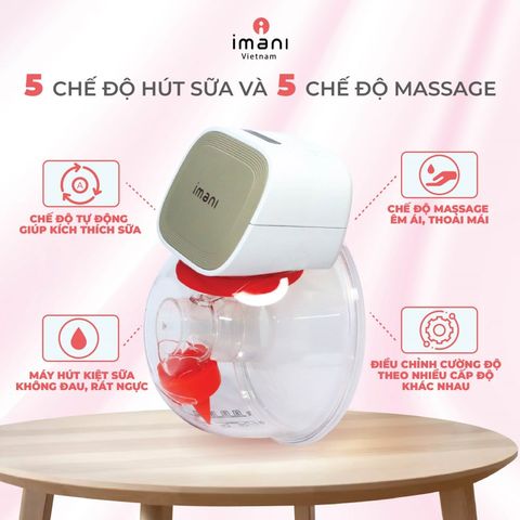 Máy hút sữa rảnh tay không dây Imani I2 Plus With Dock