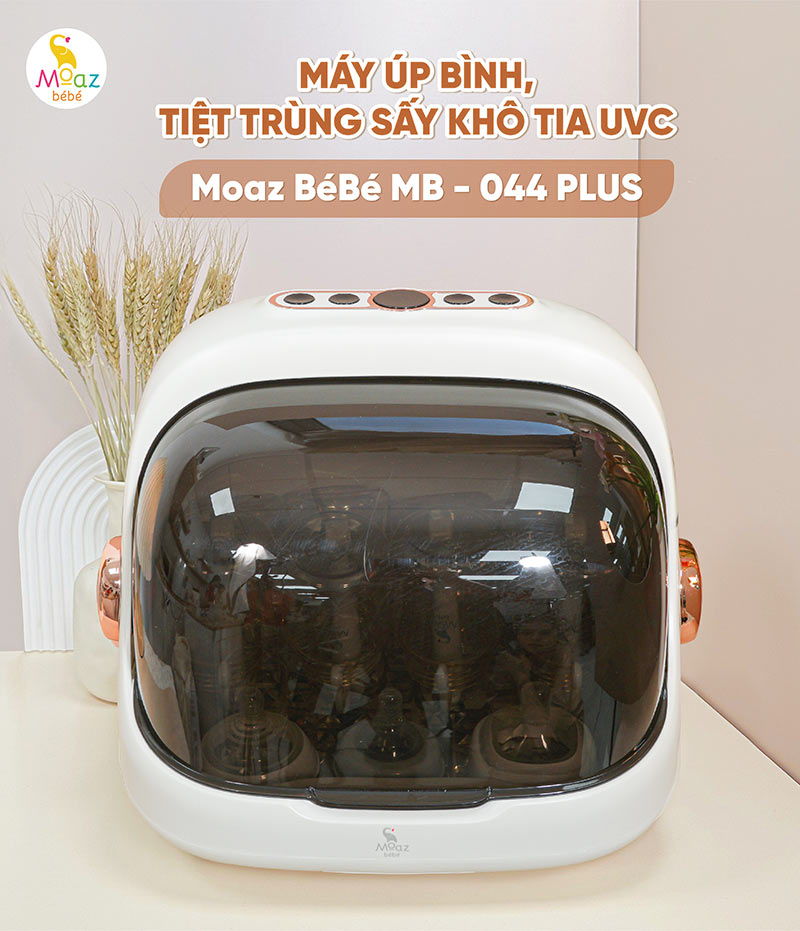 Máy tiệt trùng sấy khô Moaz BéBé UVC úp bình sữa MB-044 Plus