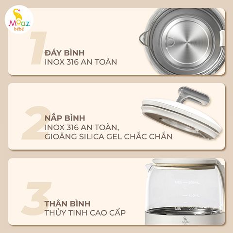 Bình đun nước mini Moaz BéBé MB-099