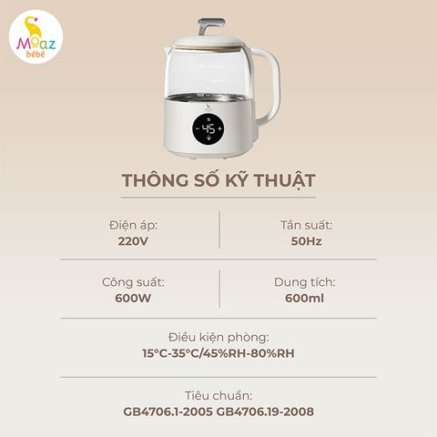 Bình đun nước mini Moaz BéBé MB-099