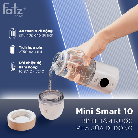 Bình hâm nước pha sữa di động Fatzbaby Mini Smart 10 FB3803FD