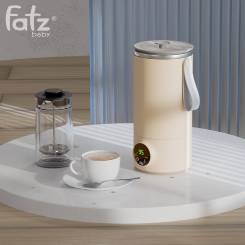 Bình hâm nước pha sữa và khuấy sữa di động Fatzbaby Mini Smart 5 FB3802WN