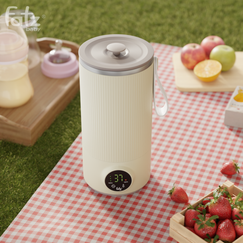 Bình hâm nước pha sữa và khuấy sữa di động Fatzbaby Mini Smart 5 FB3802WN