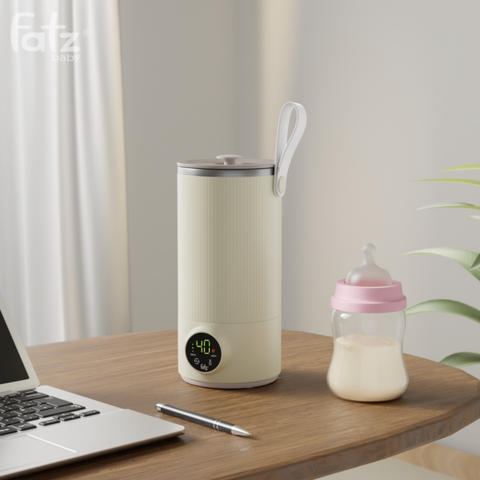 Bình hâm nước pha sữa và khuấy sữa di động Fatzbaby Mini Smart 5 FB3802WN