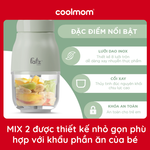 Máy xay thức ăn dặm đa năng cho bé Fatzbaby MIX 2-FB5001MB
