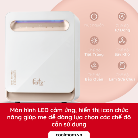 Máy tiệt trùng bình sữa Fatzbaby UVC KING 2 PLUS FB4725BT