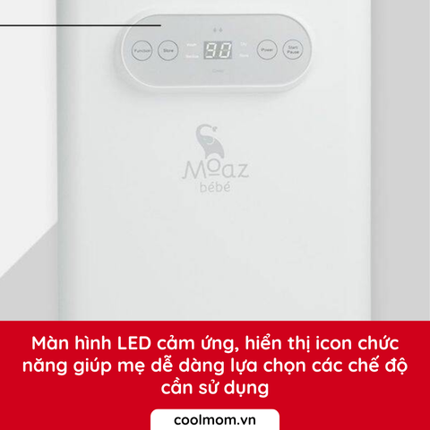 Máy tiệt trùng sấy khô Moaz BéBé có chức năng rửa bình sữa MB-035