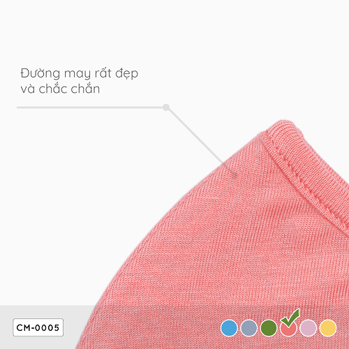 Khẩu trang trẻ em Coolmom chất liệu sợi tre cao cấp màu hồng flamingo size M / CM-0005-M-HF