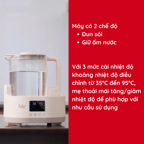 Máy đun và hâm nước pha sữa điện tử Fatzbaby Hiquick 1 FB3711CY