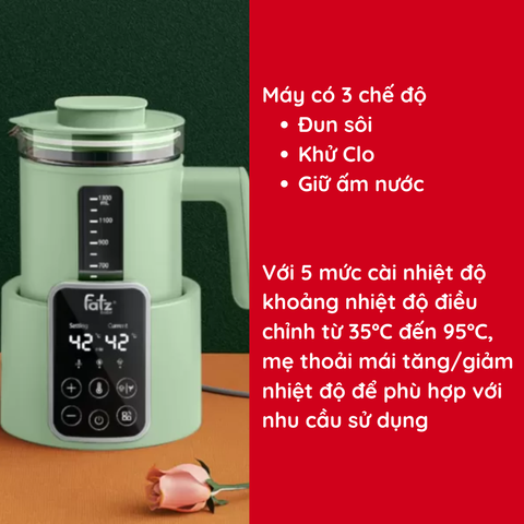 Máy đun và hâm nước pha sữa điện tử Fatzbaby Quickpro 2 FB3190RS