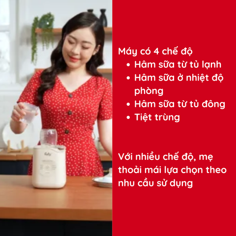 Máy hâm sữa và tiệt trùng điện tử Fatzbaby MONO 11 FB3009TN