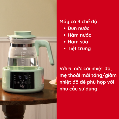 Máy đun và hâm nước pha sữa điện tử Fatzbaby QUICK 14 FB3101RS