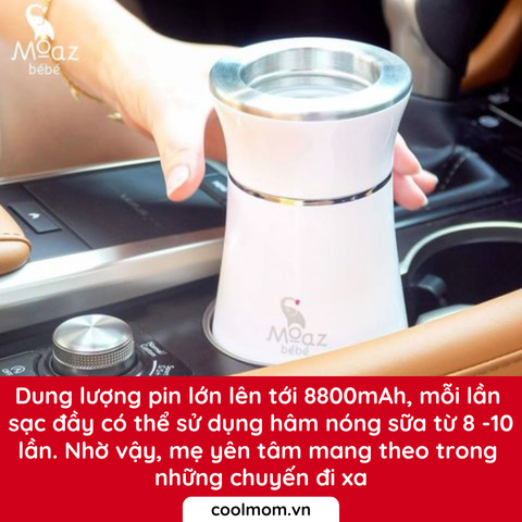 Máy hâm sữa di động không dây Moaz BéBé MB-041