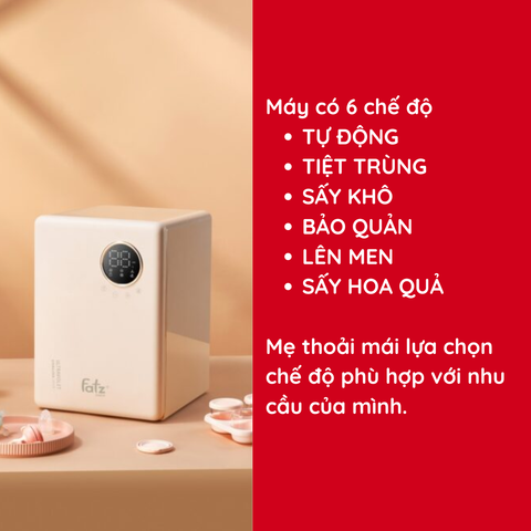 Máy tiệt trùng bình sữa Fatzbaby UVC KING 2 FB4799BT