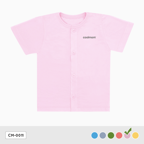 Áo cài giữa tay ngắn Coolmom chất liệu sợi tre cao cấp / CM-0011