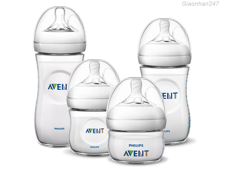 Bình sữa Philips Avent Natural 60ml / 125ml / 260ml / 330ml bằng nhựa PP, không có BPA
