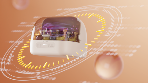 Máy úp bình sữa (tiệt trùng/sấy khô/khử mùi/bảo quản) UVC công nghệ PLASMA Plastio 2