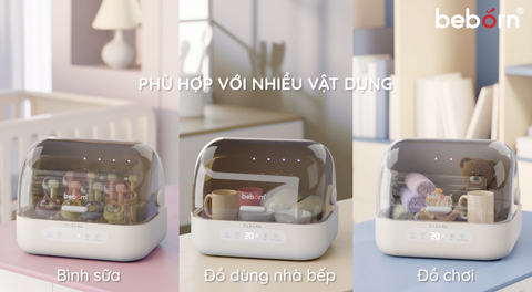 Máy úp bình sữa (tiệt trùng/sấy khô/khử mùi/bảo quản) UVC công nghệ PLASMA Plastio 2