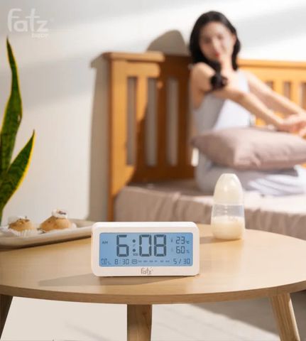 Nhiệt ẩm kế điện tử đa năng kèm đồng hồ báo thức Fatzbaby Senmax 1