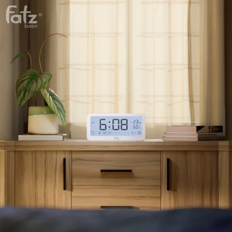Nhiệt ẩm kế điện tử đa năng kèm đồng hồ báo thức Fatzbaby Senmax 1