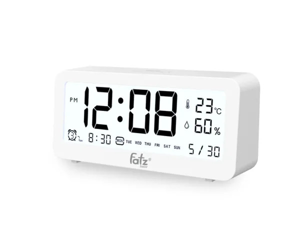 Nhiệt ẩm kế điện tử đa năng kèm đồng hồ báo thức Fatzbaby Senmax 1