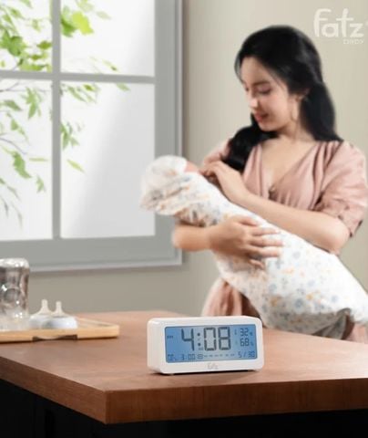 Nhiệt ẩm kế điện tử đa năng kèm đồng hồ báo thức Fatzbaby Senmax 1