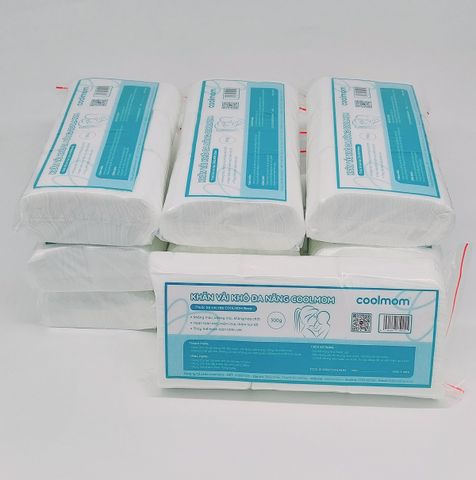 SET 10 Khăn vải khô đa năng COOLMOM Basic 300g (NEW 2023)