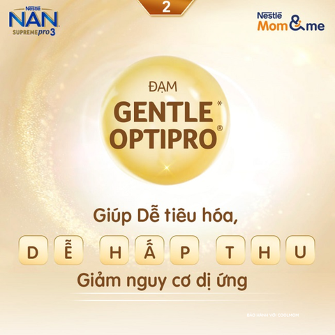 Sữa bột Nestlé NAN SupremePro 2 lon 800g với 5HMO & đạm Gentle Optipro nhập khẩu nguyên lon từ Đức