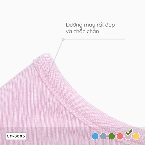 Khẩu trang người lớn Coolmom chất liệu sợi tre cao cấp màu hồng pastel size S / CM-0006-S-HP