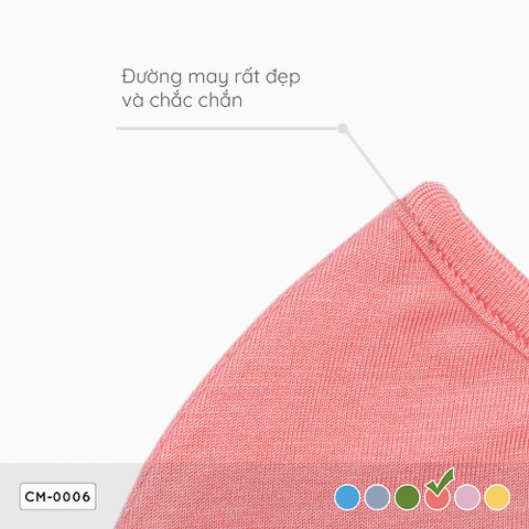 SET khẩu trang mẹ và bé Coolmom chất liệu sợi tre cao cấp màu hồng flamingo size S / CM-0007-S-HF