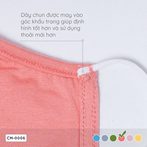 SET khẩu trang mẹ và bé Coolmom chất liệu sợi tre cao cấp màu hồng flamingo size S / CM-0007-S-HF