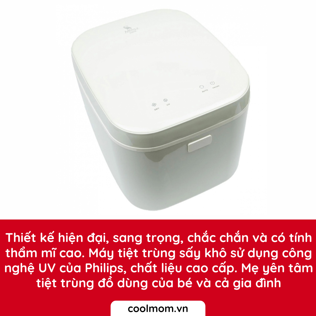 Máy tiệt trùng sấy khô Moaz BéBé tia UV MB-019
